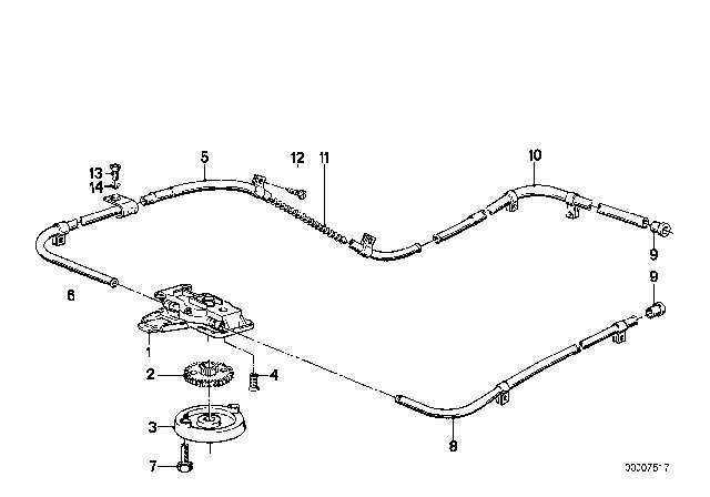 1984 BMW 733i Electrical Sliding Lifting Roof Operation Diagram 2