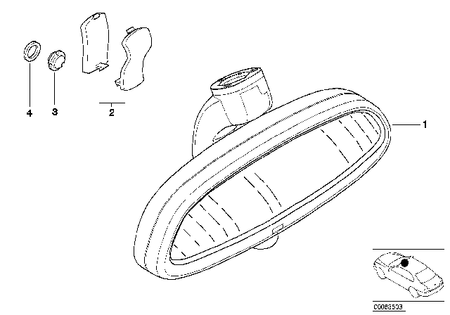 2001 BMW Z8 Interior Mirror Diagram