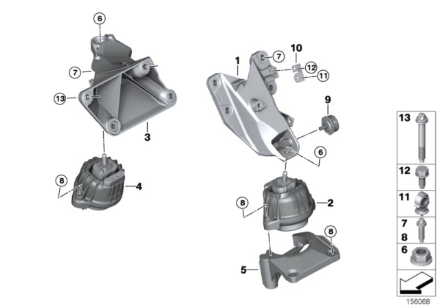 2008 BMW 328i Engine Suspension Diagram