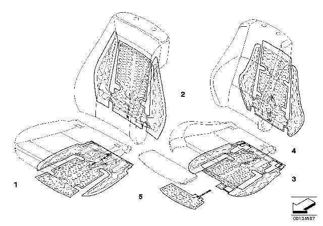 2014 BMW X1 Heater Element, Thigh Support, Leather Diagram for 52102997581