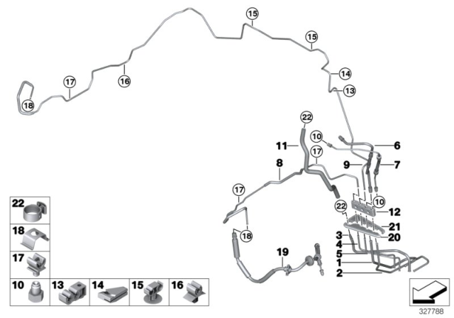 2014 BMW ActiveHybrid 5 SUCTION PIPE Diagram for 34306855053