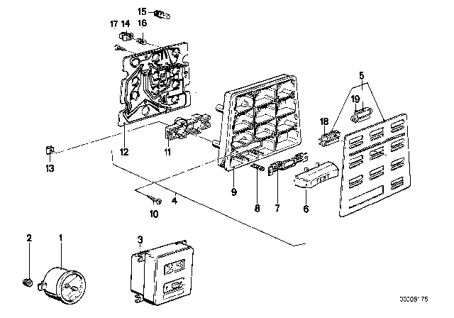 1983 BMW 733i Additional Information Instruments Diagram 1