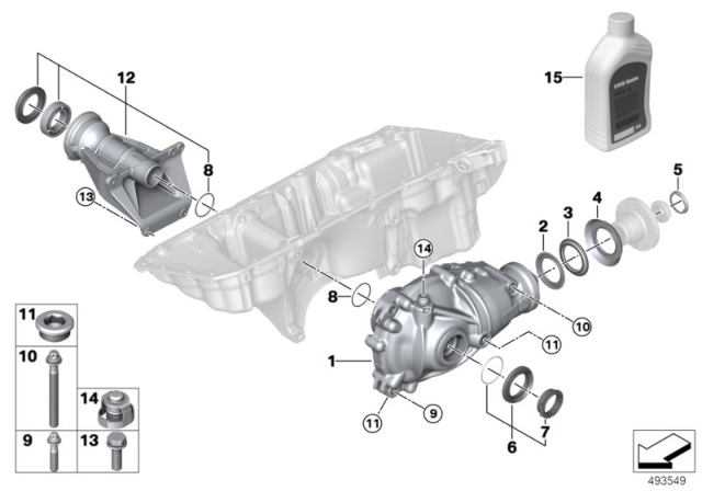 2019 BMW 330i xDrive FINAL DRIVE (FRONT AXLE) Diagram for 31508741856