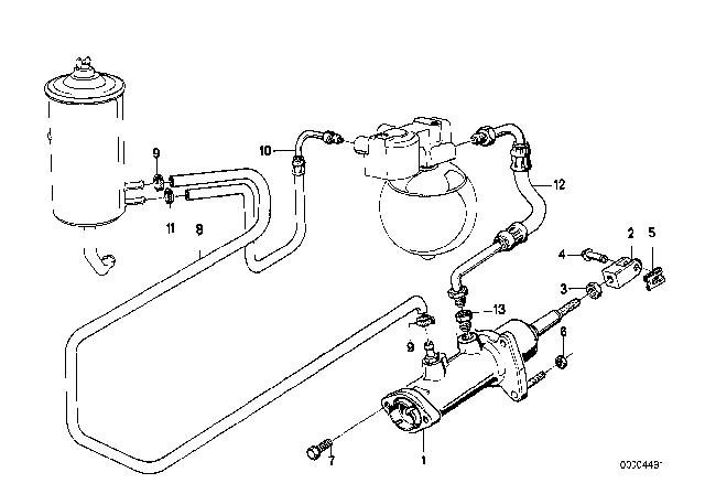 1987 BMW 735i Pressure Hose Assy Diagram for 34321156905