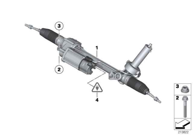 2010 BMW X6 Exchange-Steering Box, Electric. Diagram for 32106791050