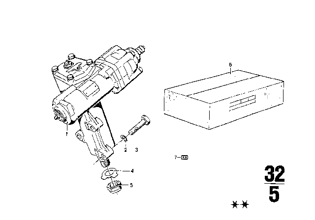 1974 BMW Bavaria Hydro Steering - Installation Kit Diagram