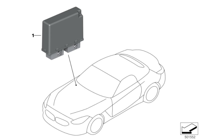 2020 BMW Z4 Control Unit Ultrasonic Sens Diagram for 66209418331