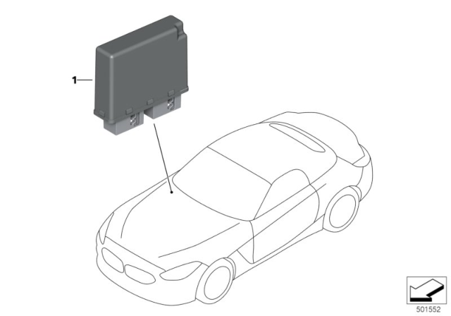 2020 BMW Z4 CONTROL UNIT ULTRASONIC SENS Diagram for 66209269960