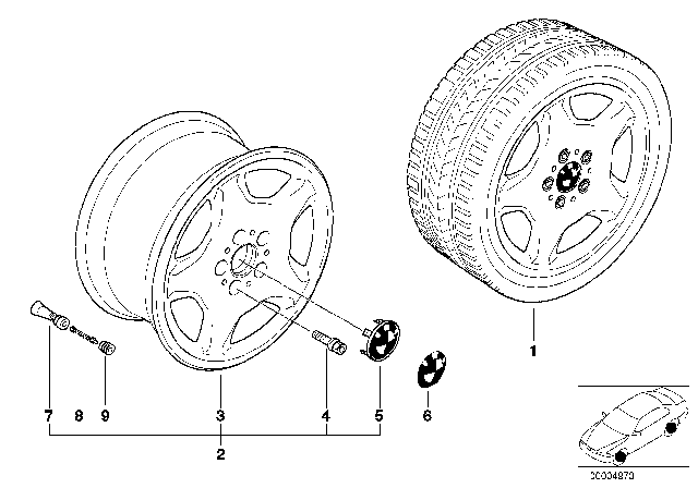 1999 BMW Z3 Flat Star Styling Diagram