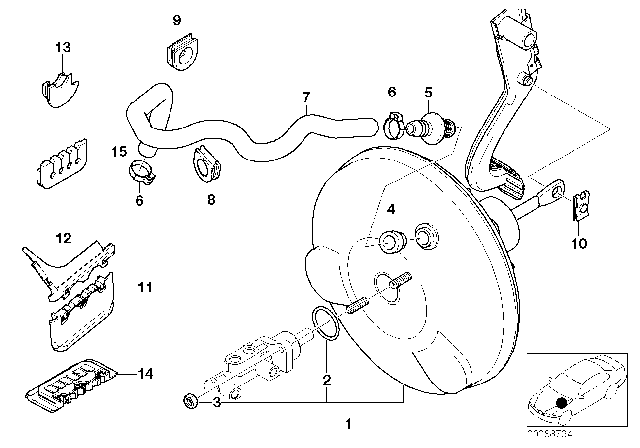 2003 BMW 325i Power Brake Unit Depression Diagram 2