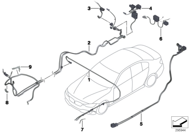 2013 BMW ActiveHybrid 3 Positive Battery Cable Diagram for 61129316577