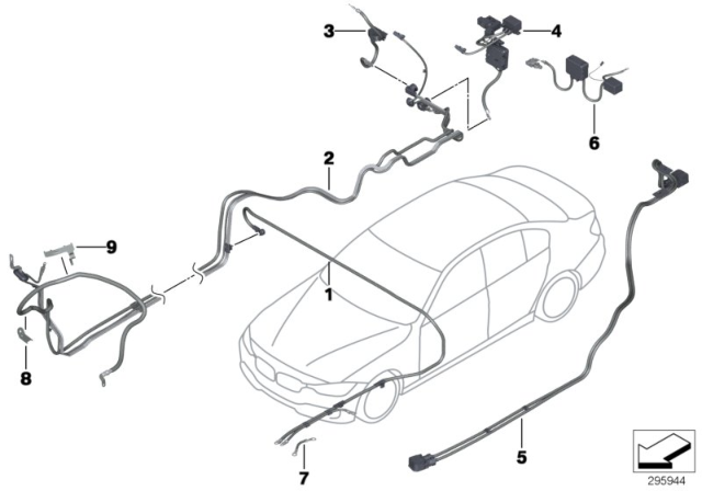 GROUND WIRE EME - ELECTRIC M Diagram for 61129289182