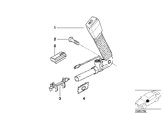 2003 BMW M3 Lower Strap, Front Diagram