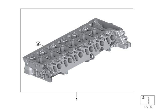 2014 BMW 535d Cylinder Head & Attached Parts Diagram 1