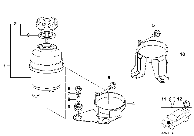 1999 BMW Z3 Oil Carrier / Single Parts Diagram