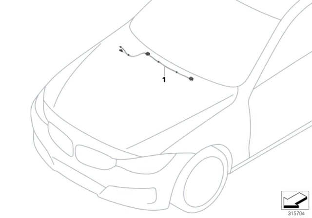 2014 BMW 335i GT xDrive Single Parts For Windshield Cleaning Diagram