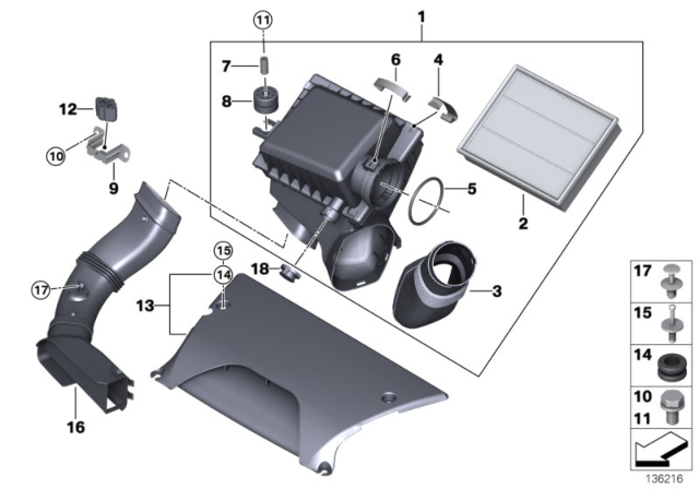 2005 BMW X5 Suction Hood Diagram for 13711437101