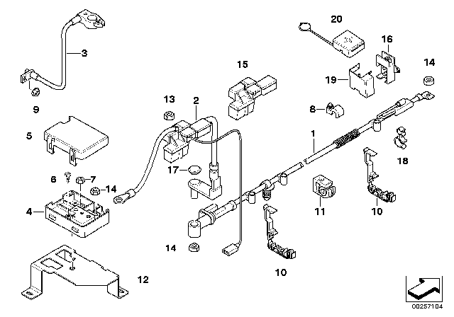 2006 BMW Z4 M Battery Cable Diagram