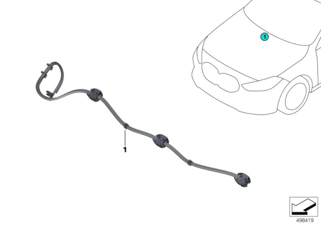 2020 BMW M235i xDrive Gran Coupe Single Parts For Windshield Cleaning Diagram