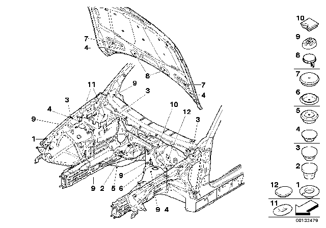 2009 BMW X3 Sealing Cap/Plug Diagram 1