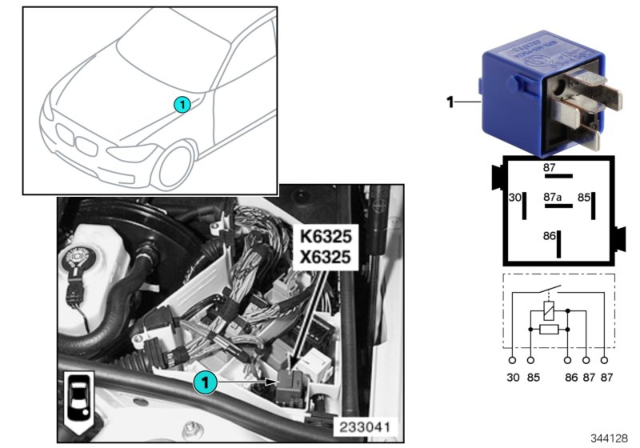 2004 BMW 325Ci Relay, Reversing Light Diagram