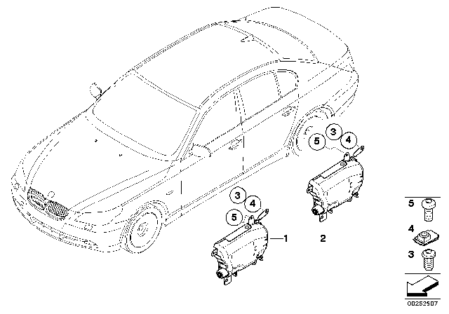 2009 BMW 535i xDrive Air Bag Diagram 2