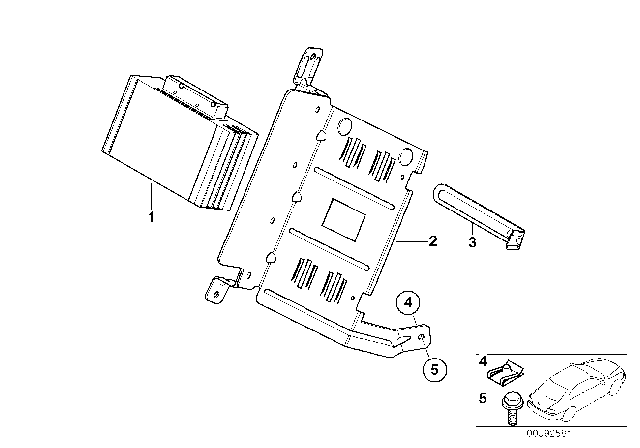 2004 BMW 745i Holder Amplifier Diagram for 65126907456