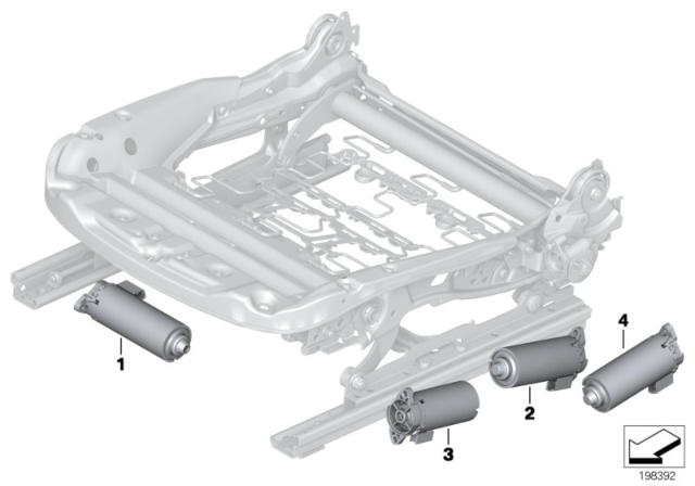 2012 BMW X3 Motor, Seat Height Adjustment Diagram for 67316973595