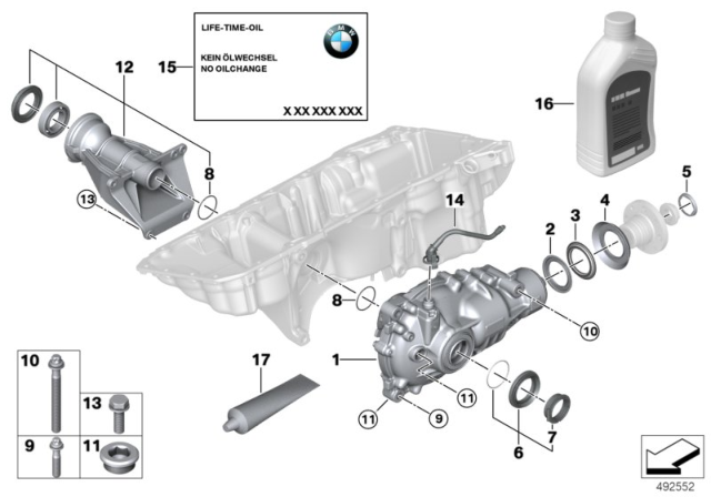2019 BMW X7 Final Drive (Front Axle) Diagram