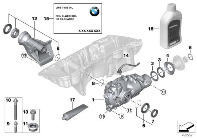 2020 BMW X7 AT-FRONT DIFFERENTIAL Diagram for 31507934393