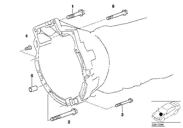 2005 BMW 325i Gearbox Mounting Diagram