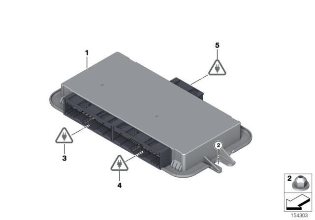 2007 BMW 328xi Control Unit, Footwell Module Diagram