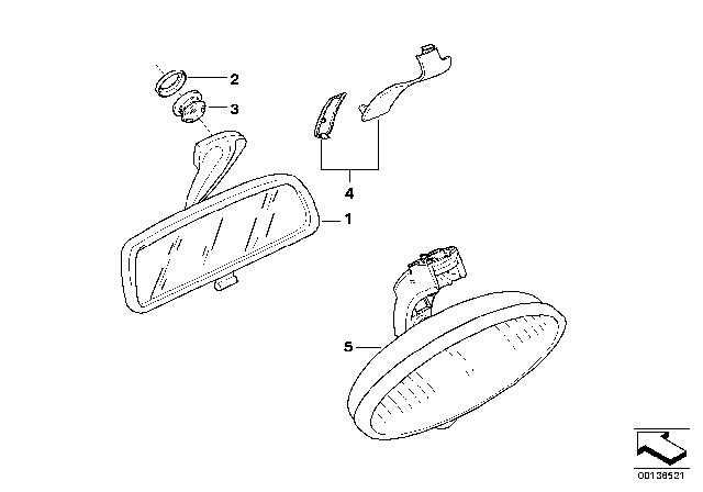 2001 BMW Z3 M Interior Mirror Diagram