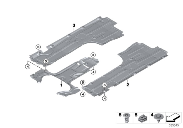 2016 BMW 550i GT xDrive Underbody Paneling Diagram 2