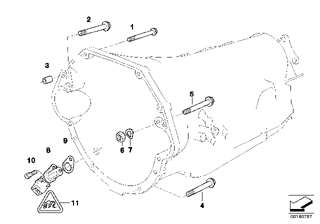 2000 BMW 740iL Gearbox Mounting Diagram
