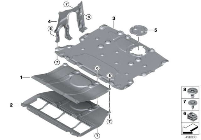 2019 BMW X3 Engine Compartment Shielding, Rear Diagram for 51757417386