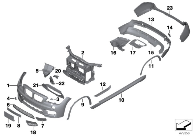 2015 BMW X1 Air Duct, Engine-Oil Cooler, Right Diagram for 51748037632