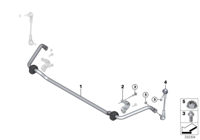 2014 BMW i3 Swing Support, Front, Right Diagram for 31306862858