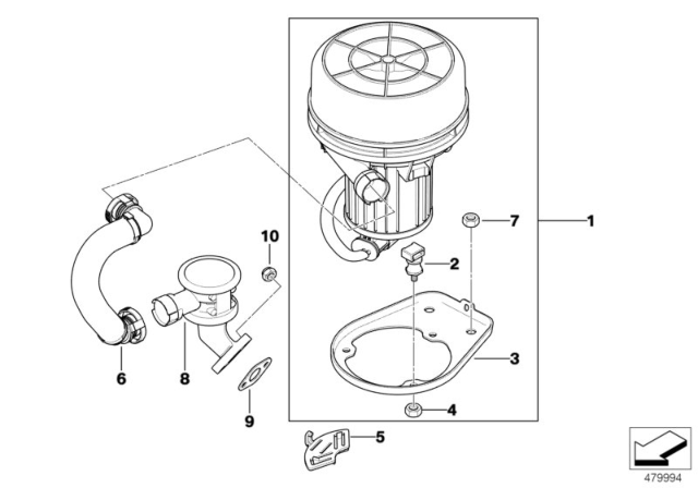 2008 BMW Z4 M Emission Control - Air Pump Diagram