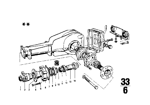 1970 BMW 2002 Rear-Axle-Drive Diagram 4