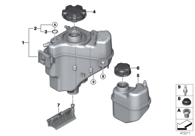 2019 BMW 440i Expansion Tank Diagram