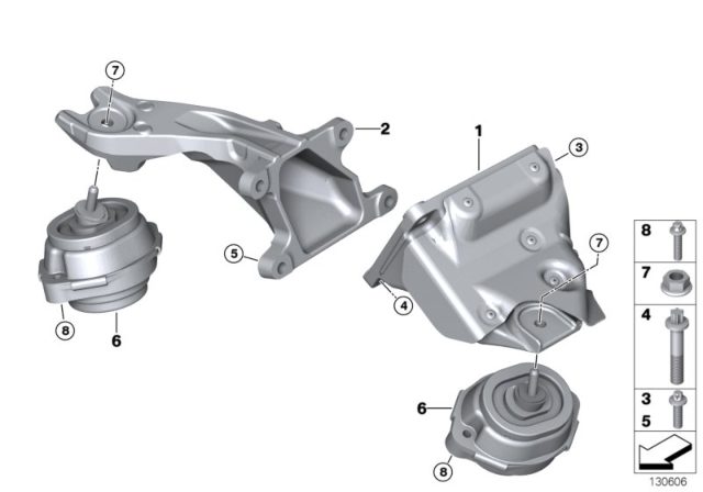 2006 BMW X5 Engine Suspension Diagram