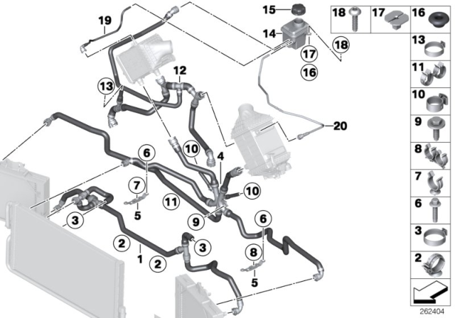 2016 BMW M6 Coolant Hose, Charge Air Diagram