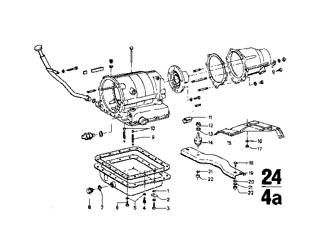 1974 BMW 2002 Mounting Parts / Suspension (ZF 3HP12) Diagram 4