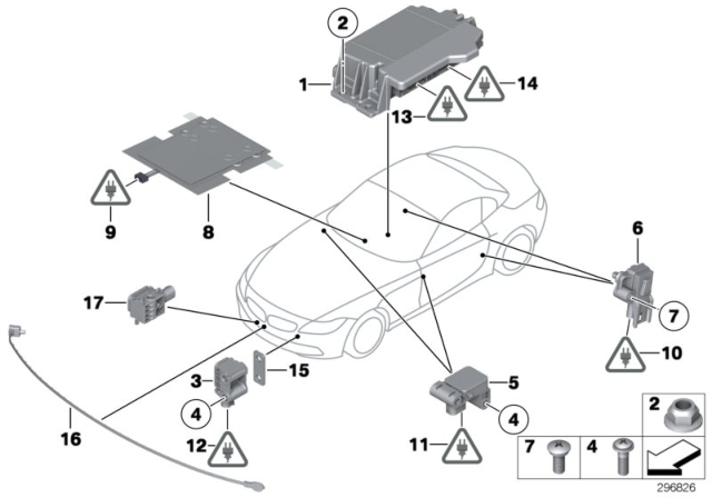 2011 BMW Z4 Control Unit Airbag Diagram for 65779264917