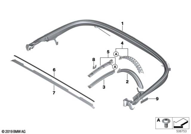 2019 BMW Z4 Soft Top Diagram 1