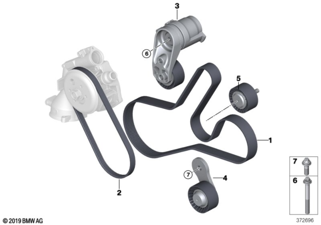 2017 BMW M4 Belt Drive Diagram