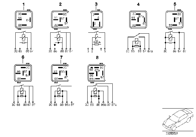 2001 BMW Z3 M Relay, Motor Diagram