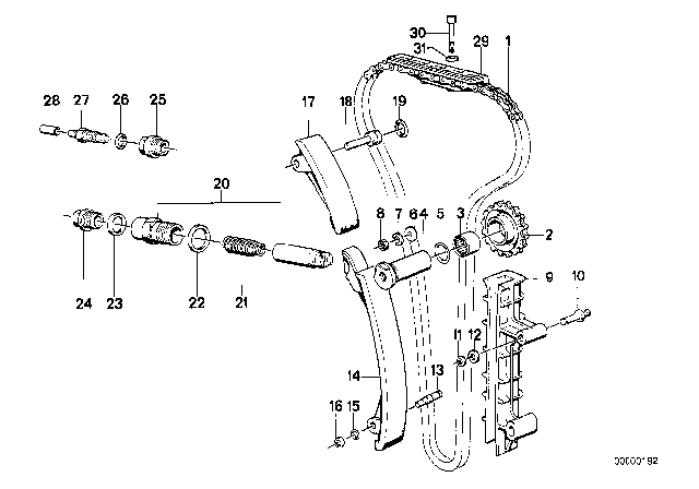 1990 BMW M3 Fillister Head Screw Diagram for 07119901027