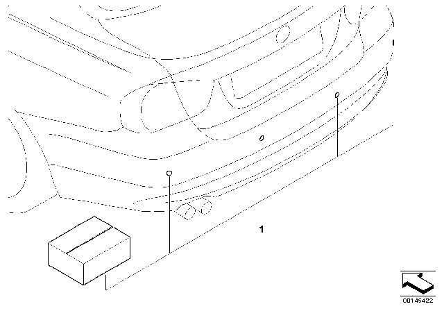 2012 BMW 328i Retrofit Kit PDC Diagram